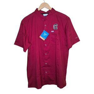 Columbia PFG University of South Carolina Gamecocks Camp Shirt Men's Large NWT